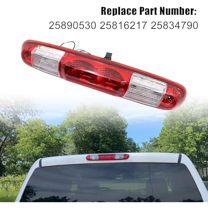 FZJDSD 3Rd Third Brake Light Led Cargo Lamp High Mount Stop Light Compatible With Chevy Silverado Gmc Sierra 1500Hd 2500Hd 3500Hd 2007 2008 2009 2010 2011 2012 2013 Replace 25890530 - Image 5