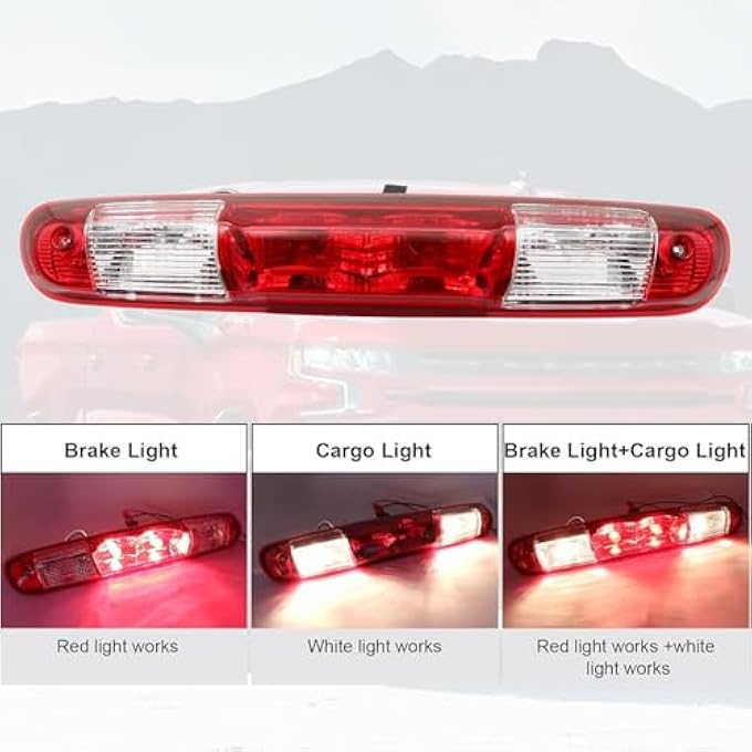 FZJDSD 3Rd Third Brake Light Led Cargo Lamp High Mount Stop Light Compatible With Chevy Silverado Gmc Sierra 1500Hd 2500Hd 3500Hd 2007 2008 2009 2010 2011 2012 2013 Replace 25890530 - Image 4