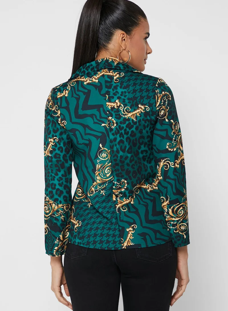 ELLA Print Detail Blazer