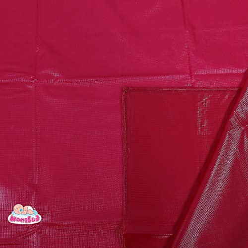 Nonibud Baby Waterproof Plastic Sheet Double Bed/Baby-Adult Waterproof Protection Sheet for Mattress (7.5 feet x 6.5 feet) (Maroon) - Image 3