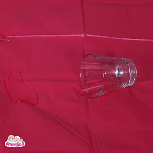 Nonibud Baby Waterproof Plastic Sheet Double Bed/Baby-Adult Waterproof Protection Sheet for Mattress (7.5 feet x 6.5 feet) (Maroon) - Image 2