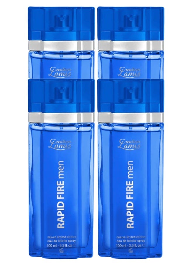 كرياشن لاميس 4 قطع عطر رابيد فاير 100مل - Image 1