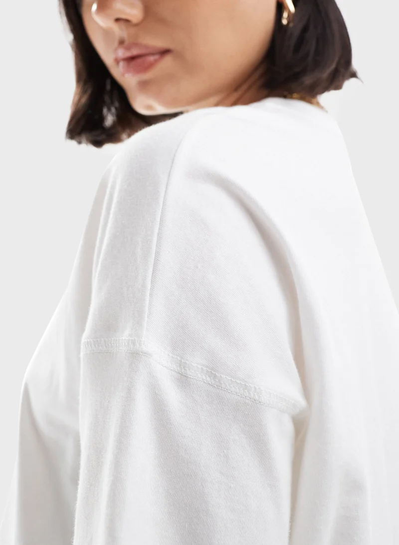مس سيلفريدج 2 Pack Cropped Crew Neck T- Shirt