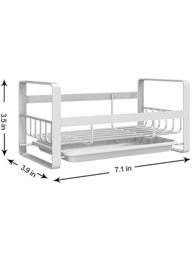 HOOKOR Kitchen Sink Caddy Sponge Holder Sink Organizer, Sink Tray Drainer Rack, Soap Dish Dispenser Brush Holder Storage Accessories (Brush Silver) - Image 4