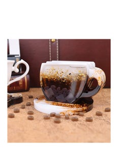 Y&D SYOSI Coaster Resin Moulds for Epoxy Coffee Cup Shape with Lemon Beans Silicone DIY Home Decor Art Gift 5 Pcs  - Image 2