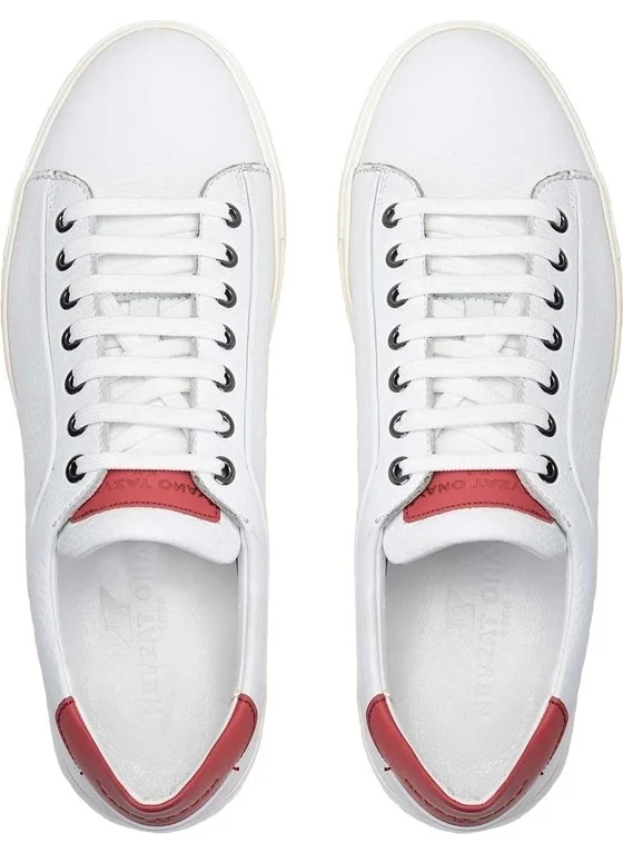 Nevzat Onay White Red Laced Men's Shoes -11679-