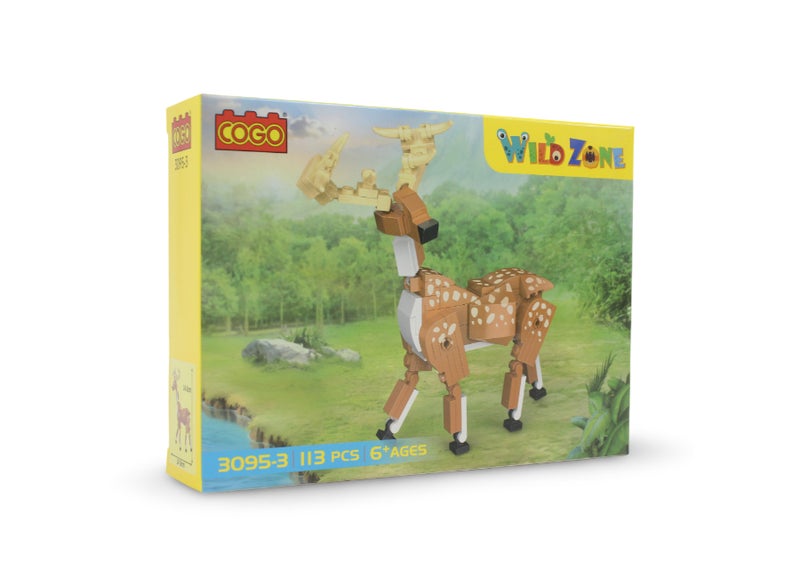 كوجو مجموعة بناء حيوانات الغابة COGO - غزال - Image 1