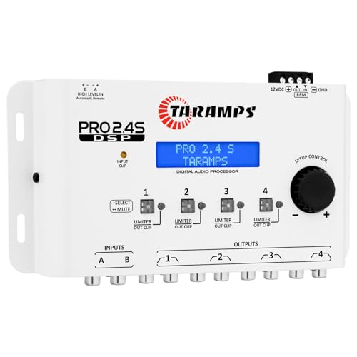 Taramp's معالج الصوت الرقمي الكامل Taramps DSP Pro 2.4S الأبيض مع معادل 15 نطاق وموالف - Image 2