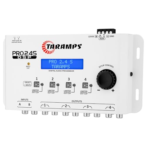Taramp's معالج الصوت الرقمي الكامل Taramps DSP Pro 2.4S الأبيض مع معادل 15 نطاق وموالف - Image 3