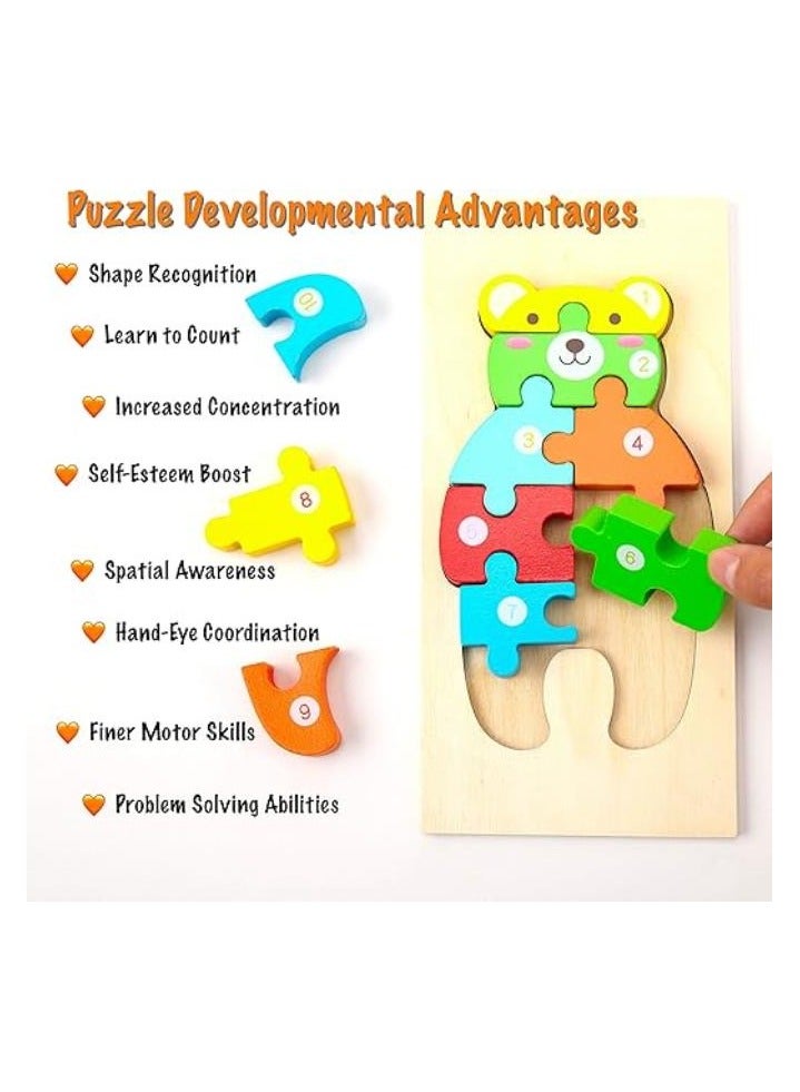 بيتوبي الألغاز الخشبية للأطفال الذين تتراوح أعمارهم بين 3 و 5 سنوات | ألعاب مونتيسوري للأطفال الذين تتراوح أعمارهم بين 3 و 5 سنوات | الألغاز الخشبية للأطفال الذين تتراوح أعمارهم بين 3 و 5 سنوات | 4 ألعاب للأطفال - Image 3