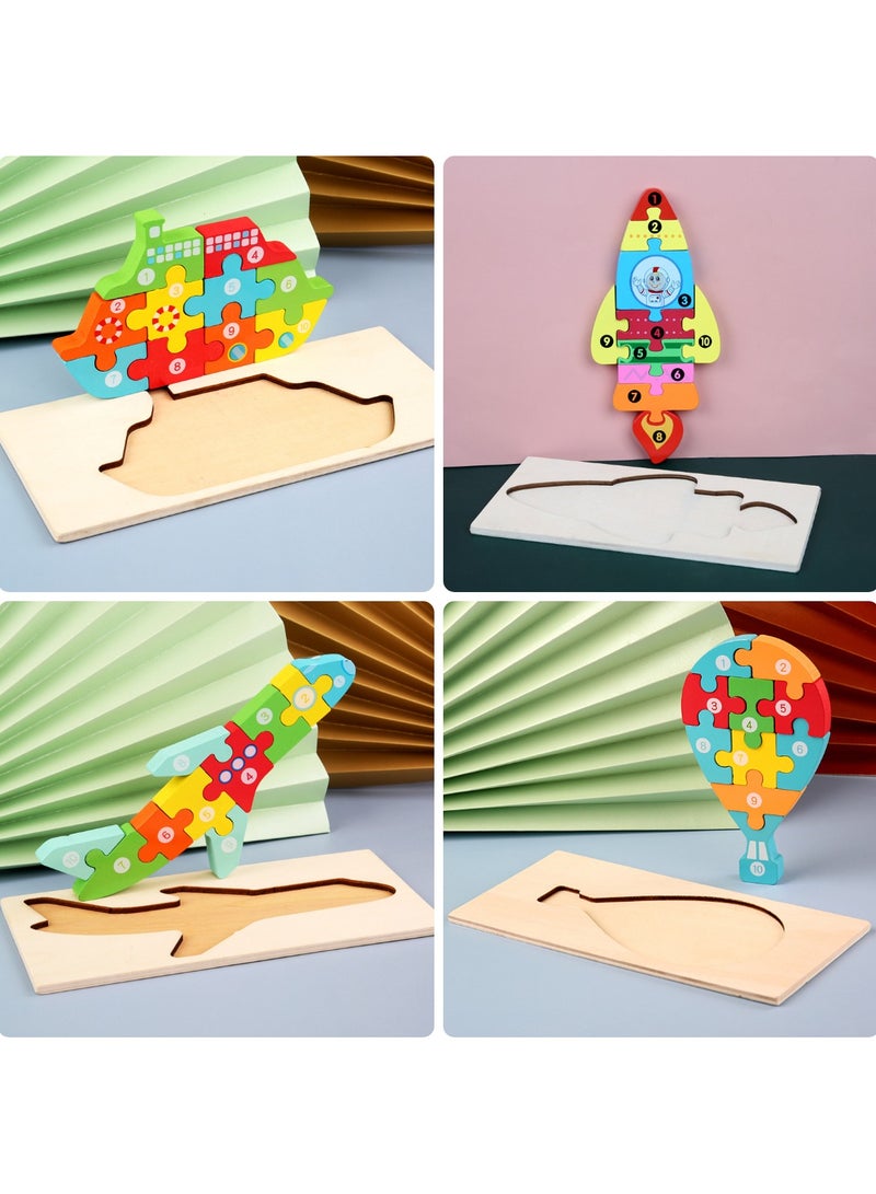 بيتوبي الألغاز الخشبية للأطفال الذين تتراوح أعمارهم بين 3 و 5 سنوات | ألعاب مونتيسوري للأطفال الذين تتراوح أعمارهم بين 3 و 5 سنوات | الألغاز الخشبية للأطفال الذين تتراوح أعمارهم بين 3 و 5 سنوات | 4 ألعاب للأطفال - Image 1