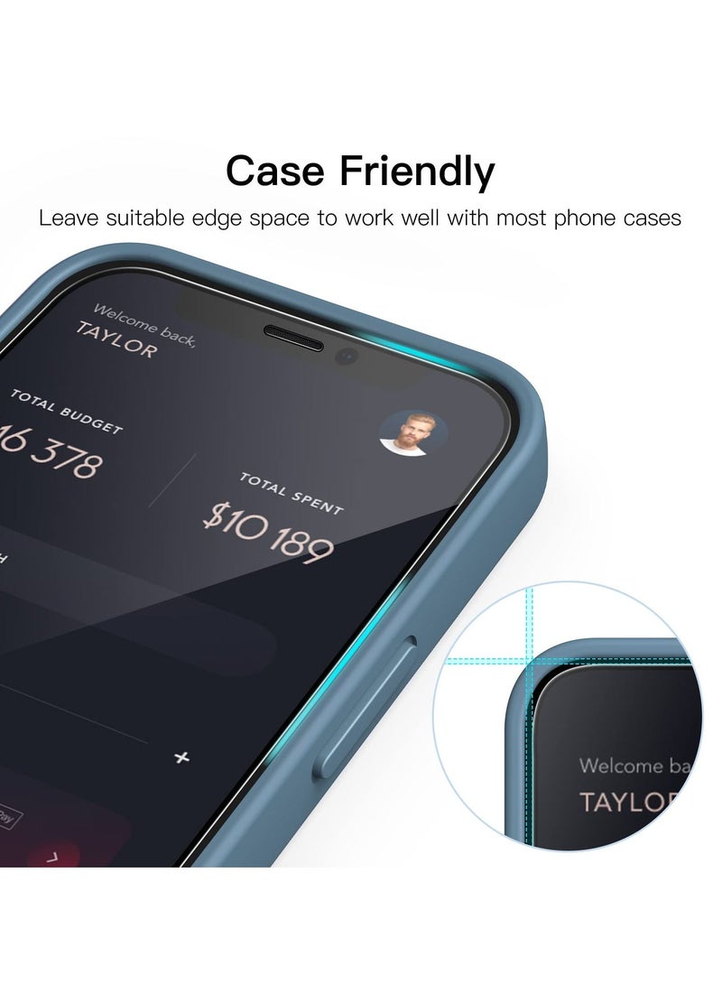 جي تيك واقي شاشة كامل التغطية لهاتف iPhone 12 12 Pro 6.1 بوصة ذو حافة سوداء من الزجاج المقوى مع حقيبة أدوات سهلة التركيب صديقة عالية الدقة شفافة - Image 4