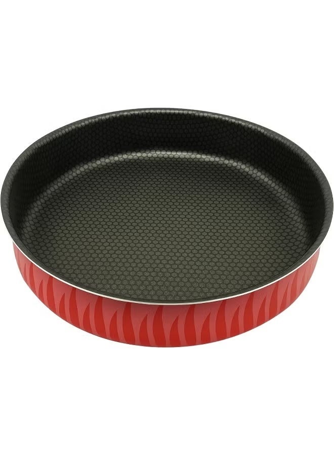 Kawashi 30cm Non-Stick Tempo Flame Round Baking Tray | Oven-Safe | Perfect for Cakes, Pizza & Roasting | Easy-Clean Coating - Image 1