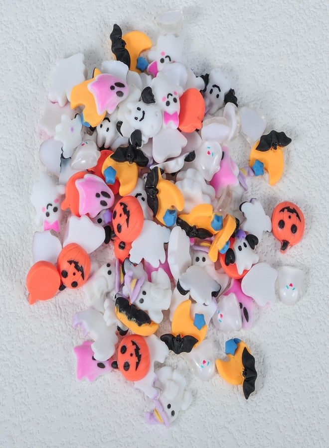 HYWWPFLAY 90Pcs Halloween Resin Charms for Nails, 3D Pumpkin Ghost Bat Cute Nail Charms, Gothic Nail Art Decoration Gems Jewelry for DIY Nails Designs Halloween Manicure Accessories - Image 5