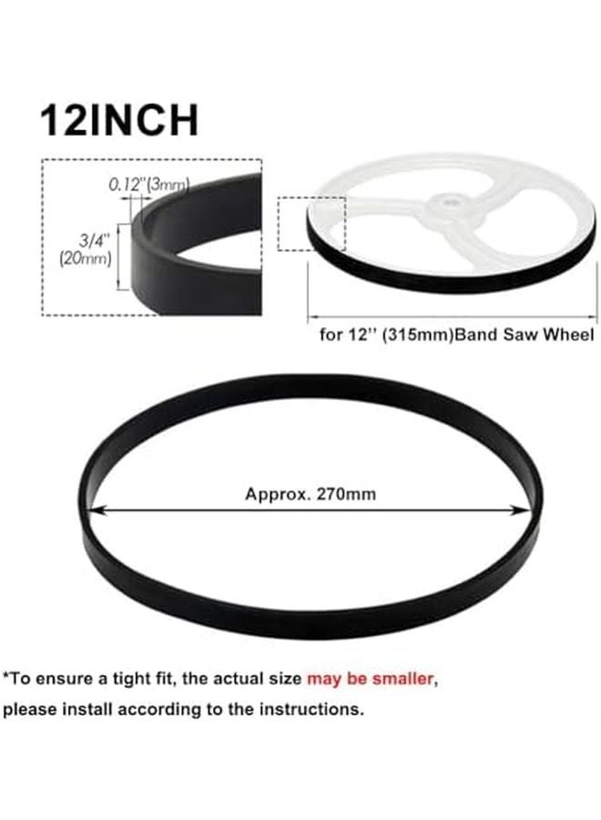 2 Pack Anti Slip Rubber Tires Replacement For 12 Inch Band Saw Scroll Wheel - Image 4