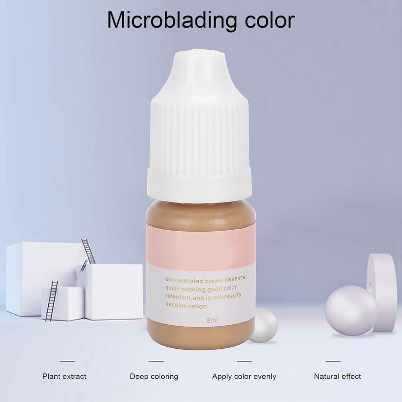 klarako Permanent Makeup Tattoo Inks, Professional Microblading Pigment Lip Eyebrow Tattoo Color Correction Pigment Ink 8ml(China Yellow) China Yellow - Image 3