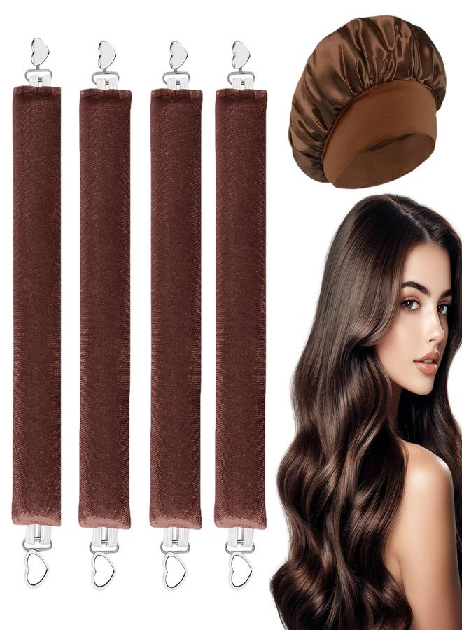 Tirdkid Heatless Curls Overnight Set 4 Rods + Satin Cap - Image 1