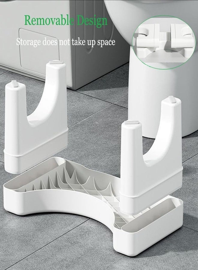 GION Foldable Toilet Potty Stool Western Toilet Assistance Step Stool and Non-Slip Potty for Sturdy Folding Foot Step Tool Comfortable Sturdy Folding Foot Step for Potty (1Pcs) (White) - Image 2