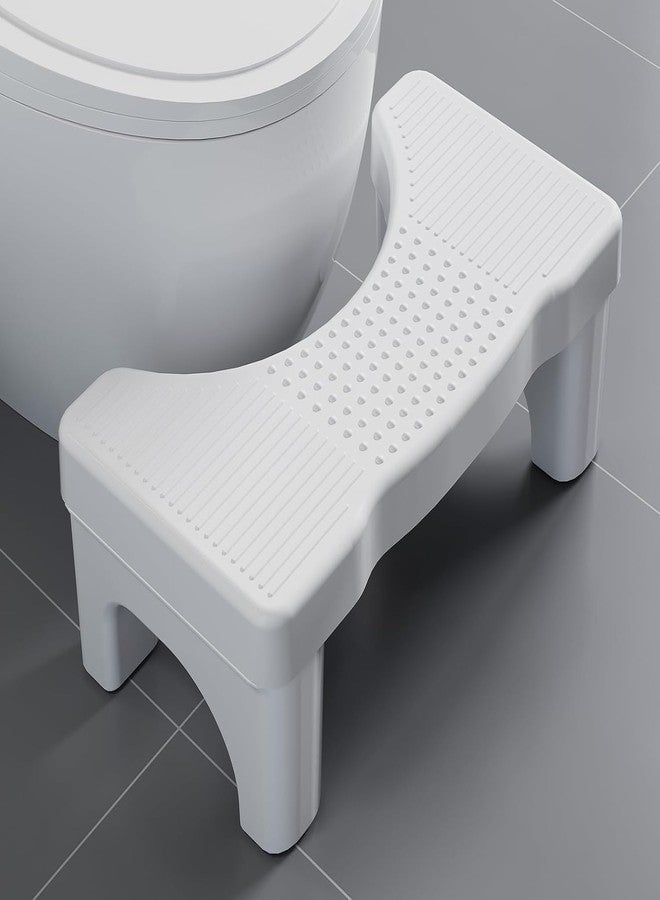 GION Foldable Toilet Potty Stool Western Toilet Assistance Step Stool and Non-Slip Potty for Sturdy Folding Foot Step Tool Comfortable Sturdy Folding Foot Step for Potty (1Pcs) (White) - Image 1