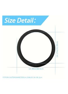 Generic Car Steering Wheel Cover Ice Silk Stretch Breathable Non-slip Steering Wheel Cover For Easy Installation And Removal Universal Automobile Interior Accessories(Black)  - Image 2