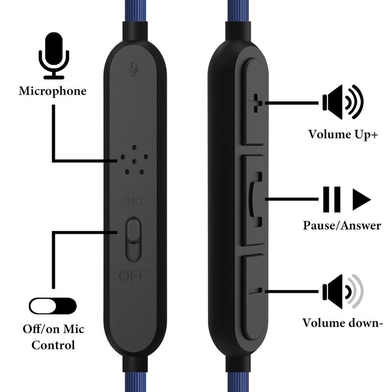 Geekria Audio Cable with Mic Compatible with JBL Tune 770NC 710BT Live 660NC 650BTNC Headphones, 2.5mm to 3.5mm Replacement Cord with Inline Microphone and Volume Control (4 ft / 1.2 m) - Image 3