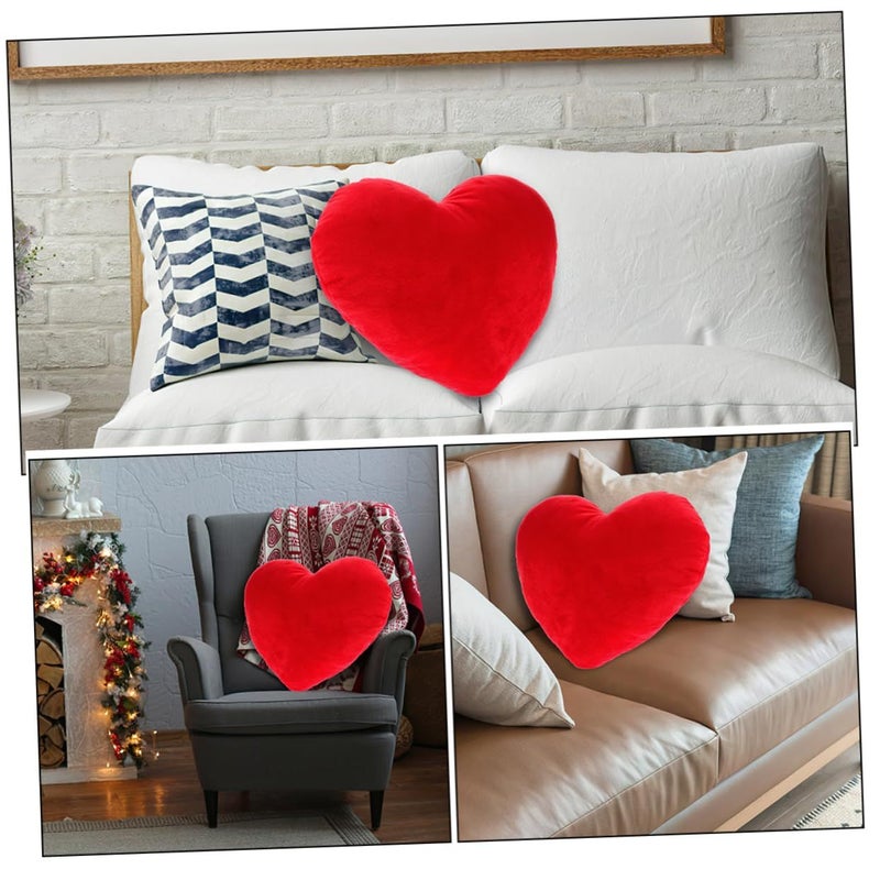 Soft Plush Heart Shaped Decorative Pillow For Couch Bed Home Decor Valentine Day - Image 5