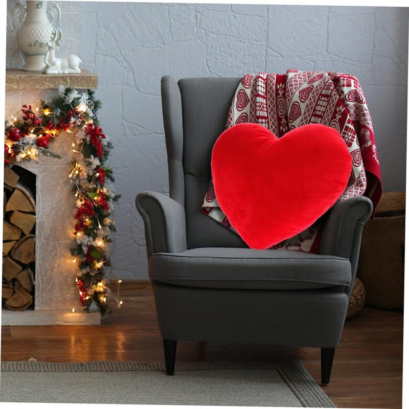 Soft Plush Heart Shaped Decorative Pillow For Couch Bed Home Decor Valentine Day - Image 4