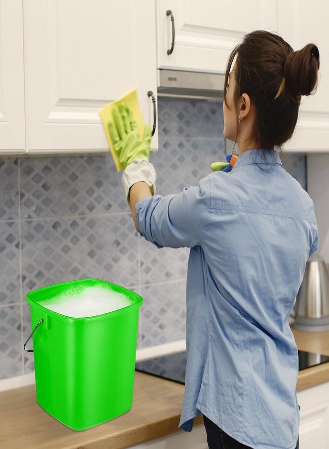 قطع دلو تنظيف صغير مربع الشكل سعة 3 كوارت، دلو منظف للمنزل، المطاعم التجارية، المطابخ، المكاتب، المدارس (أخضر، أحمر) - Image 4