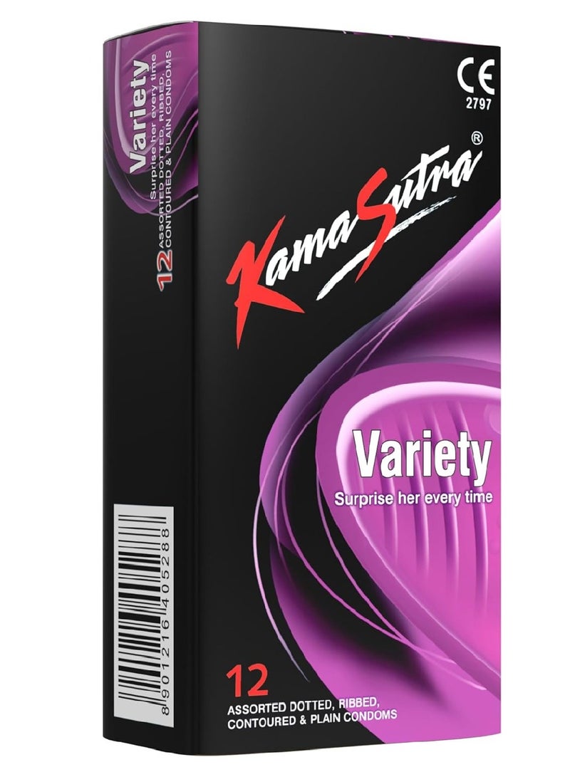 Kamasutra 12-Variety Condom Assorted - Image 1