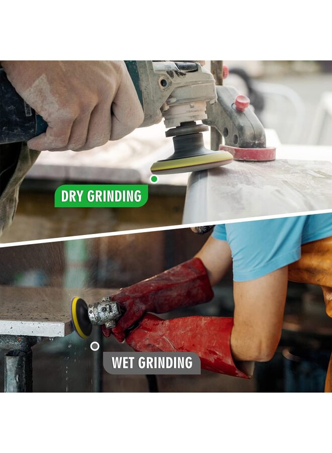 12 قطعة من وسادات تلميع الماس، رطبة/جافة، لحجر الجرانيت، حبيبات من 50 إلى 6000، للمثقاب، والطاحونة، وآلة التلميع - للخرسانة، والرخام، والحجر، وأسطح الكوارتز - Image 3