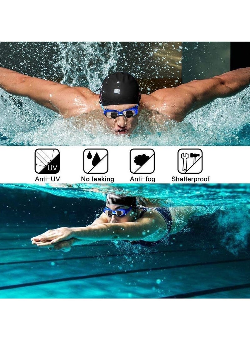 ممز بلانيت نظارات سباحة، نظارات سباحة للمياه المفتوحة مضادة للضباب وحماية من الأشعة فوق البنفسجية، لا تسرب، رؤية واضحة، نظارات سهلة التعديل للبالغين والرجال والنساء والأطفال- نظارات سباحه -معدات سباحه -اكسسوارات سباحه -مستلزمات سباحه-العاب مائيه - Image 5