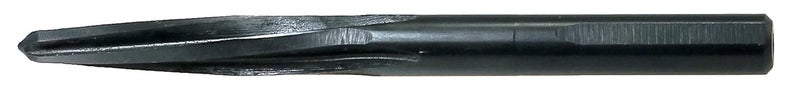 4275 Series High-Speed Steel Construction Reamer, Spiral Flute, Round with Flats Shank, Black Oxide Finish, 1/2" Size, 5-7/8" Length