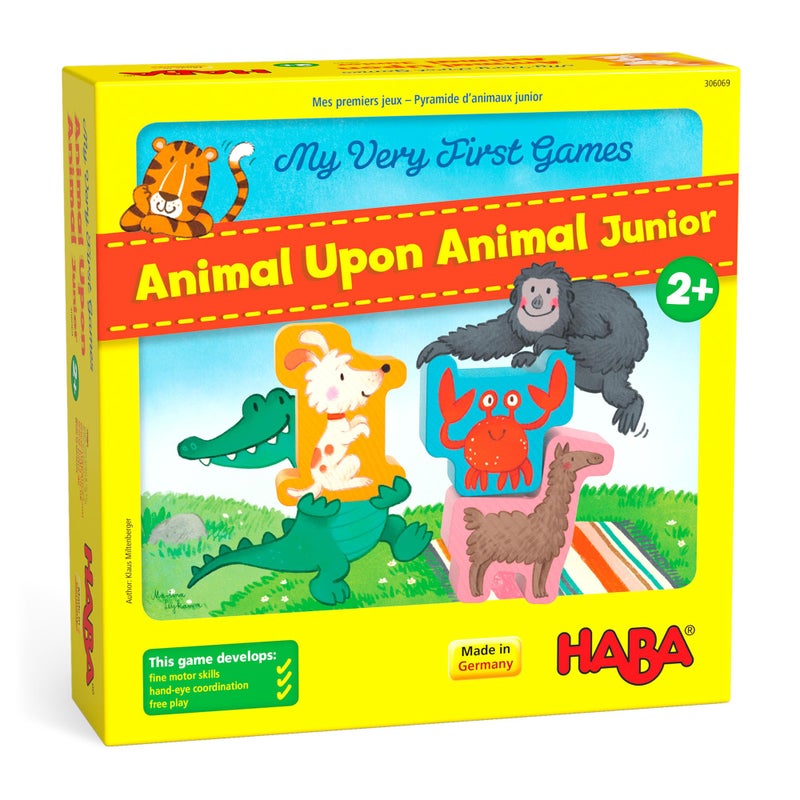 HABA My Very First Games - Animal Upon Animal Junior: Toddler Stacking Game for Preschool Learning Activities & Fun Family Games for Ages 2+ - Image 1