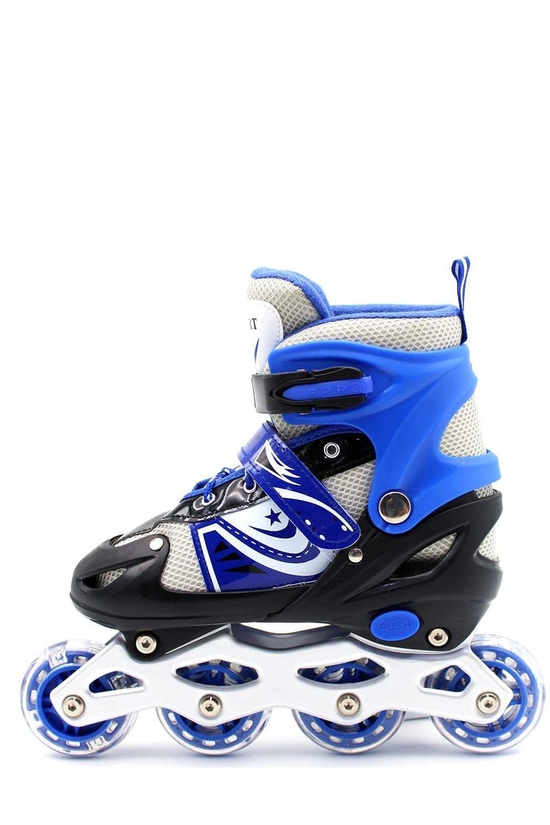 إيزي فيتشور زلاجات مضمنة قابلة للتعديل للأطفال مع عجلات وامضة - زلاجات مضمنة متوفرة بأربعة ألوان وثلاثة أحجام - Image 3