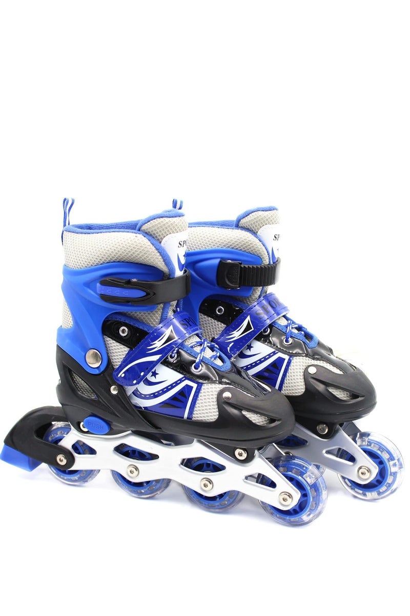 إيزي فيتشور زلاجات مضمنة قابلة للتعديل للأطفال مع عجلات وامضة - زلاجات مضمنة متوفرة بأربعة ألوان وثلاثة أحجام - Image 1