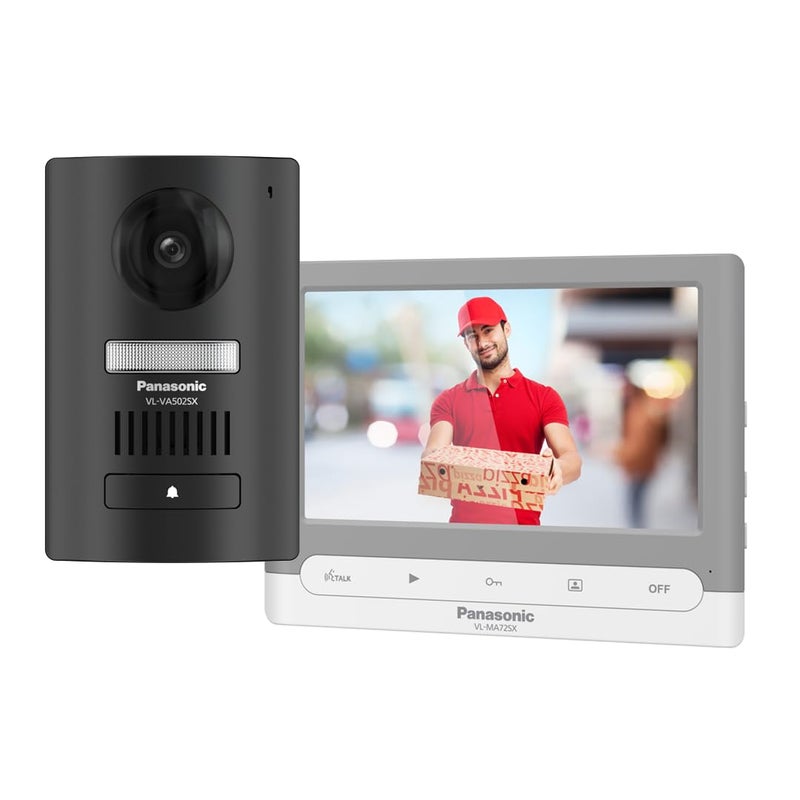 Panasonic Video Door Phone Kit with 7" TFT Display, Built-in Memory, 2MP Camera, SD Card Support (Up to 32GB), Night Vision, IP65 Waterproof & IK08 Impact Proof, 120° Wide Angle, Supports One E-Lock - Image 5