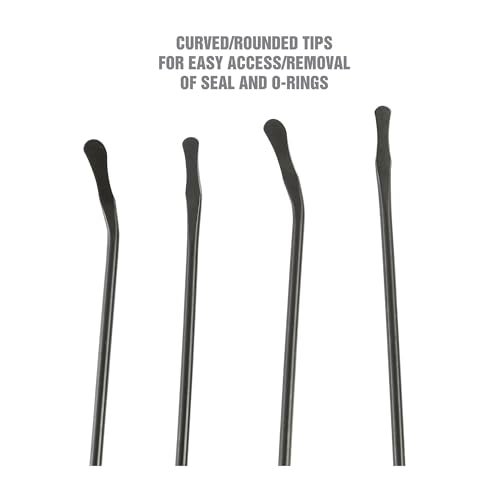 OEMTOOLS 25429 O Ring and Seal Removal Pick Set, Short and Long Spoon Type Hose and O-Ring Removal Set, Includes 4 Contoured Automotive Picks for Seals, Bushings, Hoses, and O Rings - Image 3