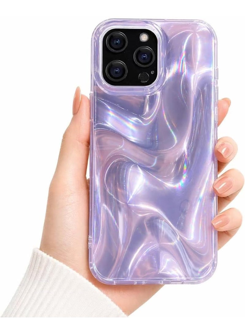 Ecosystem Luxury Case for iPhone 16 Pro Max Shockproof Protective Cover, Stylish Iridescent Design, Camera Protection, Lightweight Slim Case