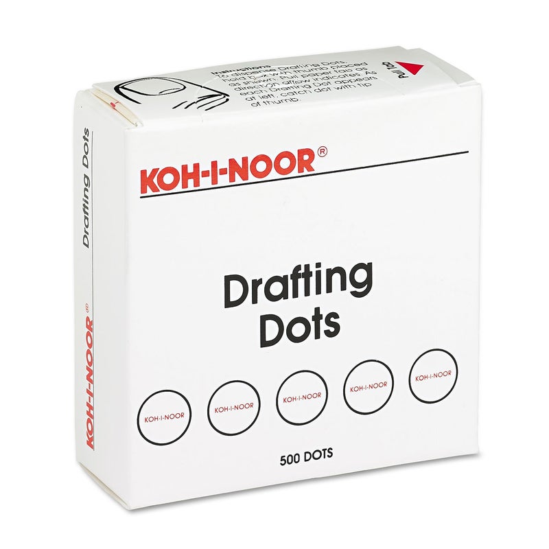 Koh-I-Noor Drafting Dots, 7/8 Inches Diameter, 500 per Box, White, 1 Box (25900J01) - Image 2