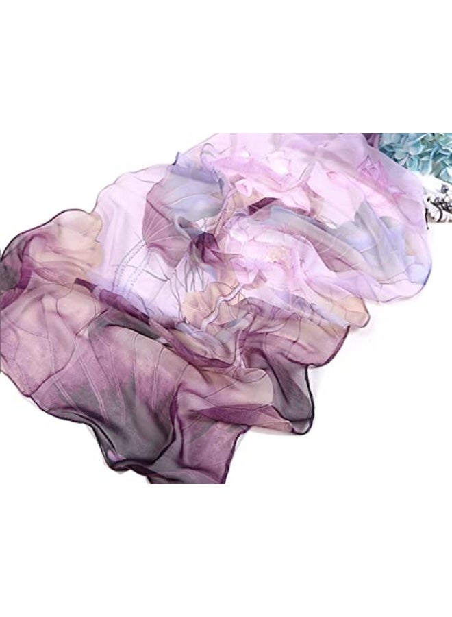 كاستويف وشاح خفيف الوزن للنساء مطبوع بنمط زهور، شال عصرية، وشاح واقي من الشمس - Image 5