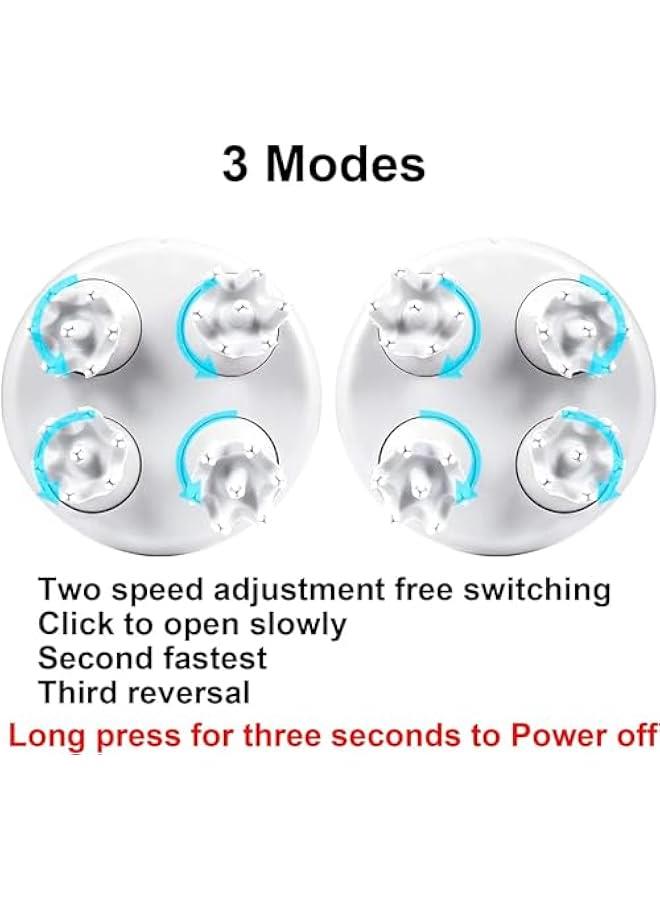 TRASSLE Electric Scalp Massager, Portable Deep Scalp Massager with 4 Replacement Tissue Kneading Nodes, Cordless Head Massager Handheld for Head Neck Back, Versatile Pet Massager  - Image 5