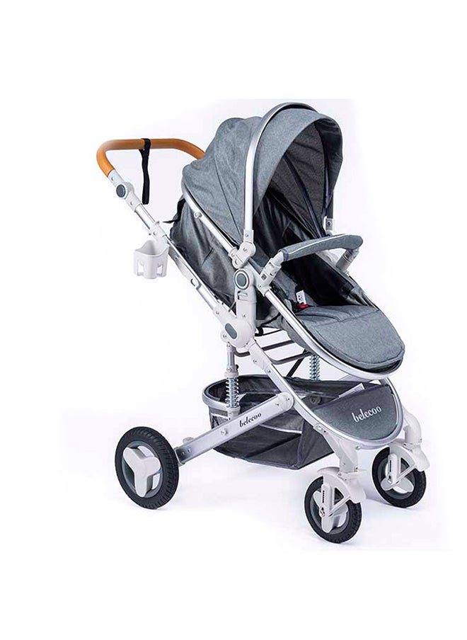 belecoo Belecoo 5 Gray - 3 In 1 Lite Pram  - Image 4