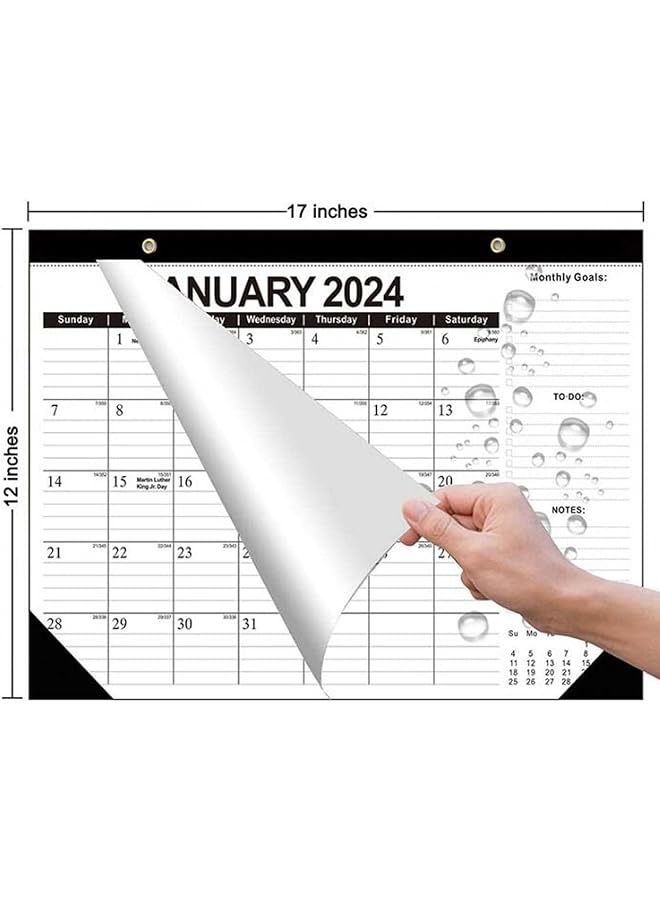erorex Desk Wall Calendar Large Monthly Covers January 2025 To June 2026 The 18 Months Monthly Calendar With Thick Paper For Planning And Organizing For Home Or Office Black  - Image 4