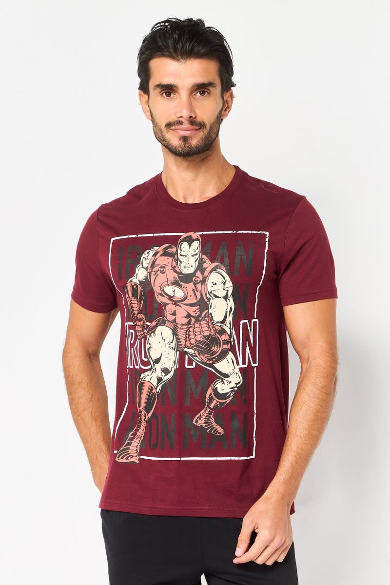 MARVEL Men 2 Pieces Graphic Print Short Sleeve T-Shirt With Shorts Pajama Set, Multicolor - Image 2