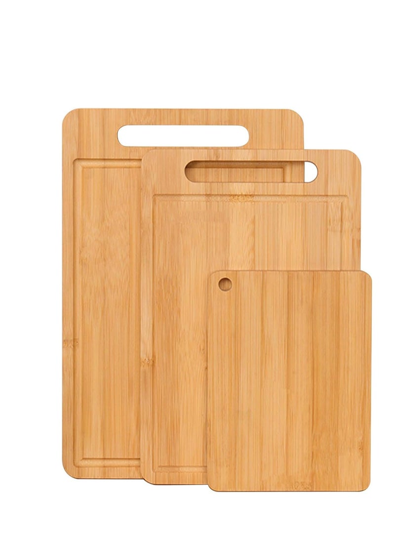 ZERIFAM Bamboo Cutting Board - Bamboo Wood Cutting Chopping, 3 Pack Set Of Bamboo And Wood Chopping Boards, Suitable For Cutting Vegetables, Fruits, Noodles And Other Types Of Food. - Image 1