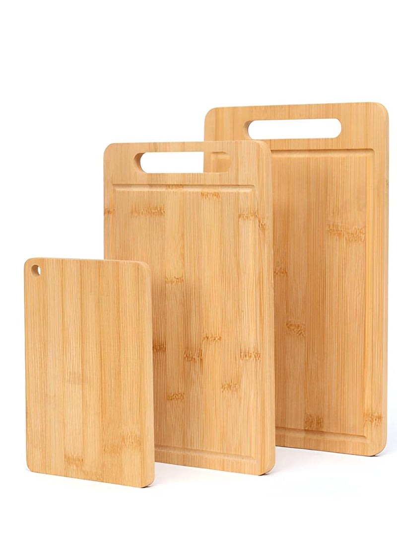 ZERIFAM Bamboo Cutting Board - Bamboo Wood Cutting Chopping, 3 Pack Set Of Bamboo And Wood Chopping Boards, Suitable For Cutting Vegetables, Fruits, Noodles And Other Types Of Food. - Image 5