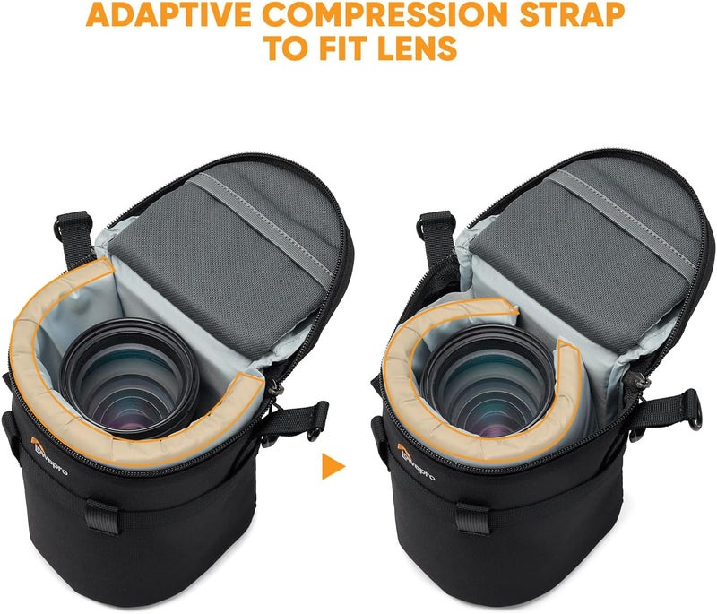 Lowepro ProTactic LCS 11 x 18 III Camera Lens Case, Camera Lens Pouch Bag, fits 50-140mm F/2.8, for DSLR and Mirrorless Cameras, Vol-2L Dim:7.09x4.33x4.33in, Camera Bag,for Photographer/Videographer - Image 3