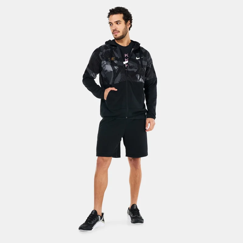 Nike Men's Dri-FIT Fleece Full-Zip Camo Fitness Hoodie