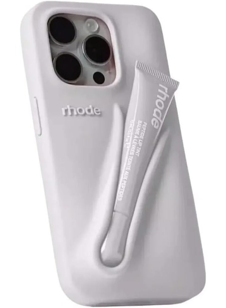 Rhode Iphone 15 Pro  phone Case Covar Lip Balm Holder in Original Package Muiti Functional Phone Case With Stylish Silicone Travel Bag - Image 1