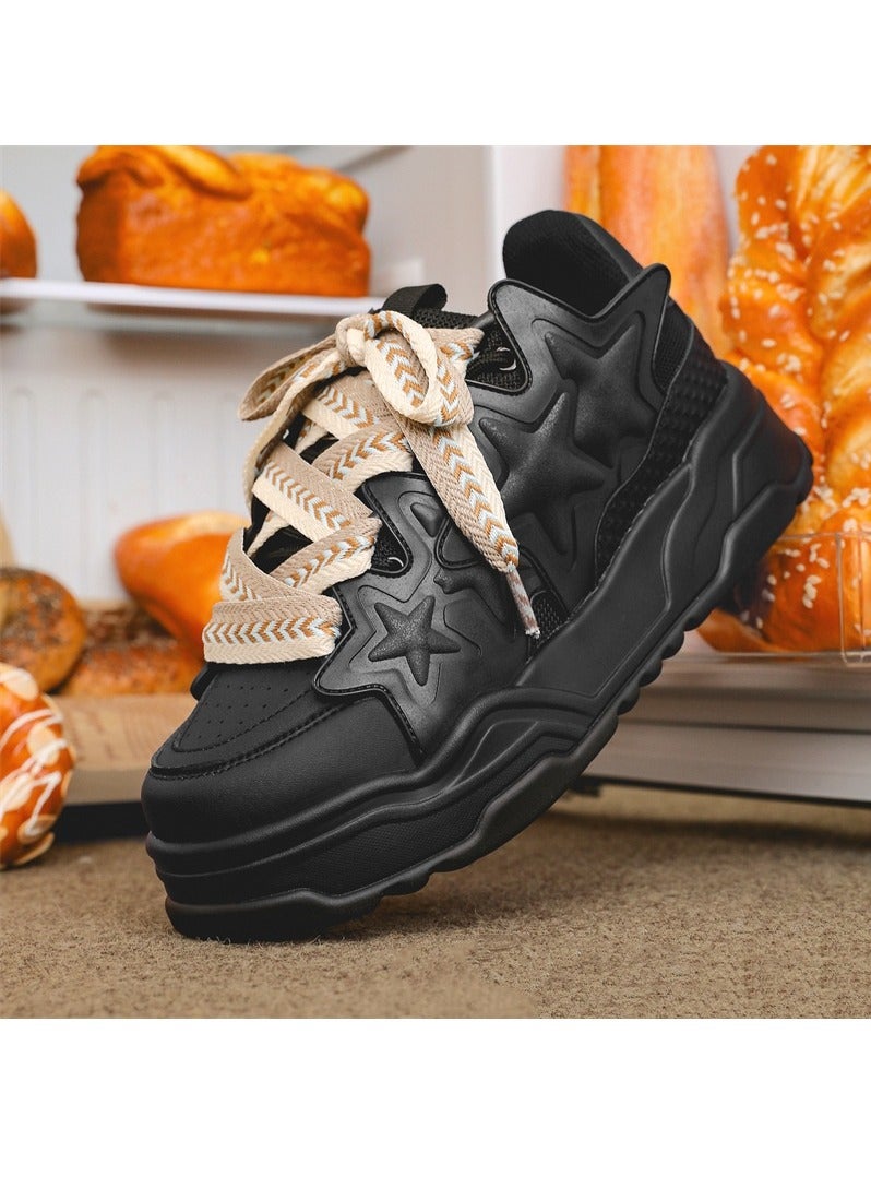 KUYING New Thick Sole Elevated Board Shoes  - Image 1